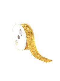 GOLD GLITTER RIBBON 25MM X 3M