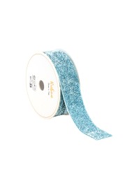 POLAR BLUE GLITTER RIBBON 25MM X 3M