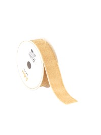 RUBAN VELOURS SPARKLE BEIGE 25MM X 3M