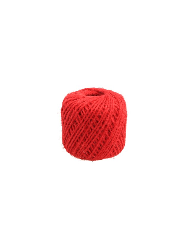 BOBINE FIL JUTE ROUGE 2MM X 30M