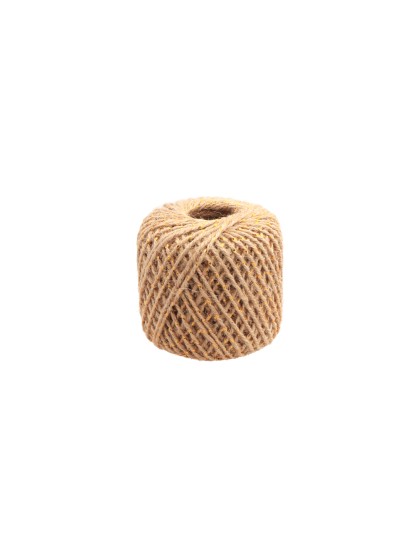 NATURAL/GOLD JUTE RIBBON 2MM X 30M