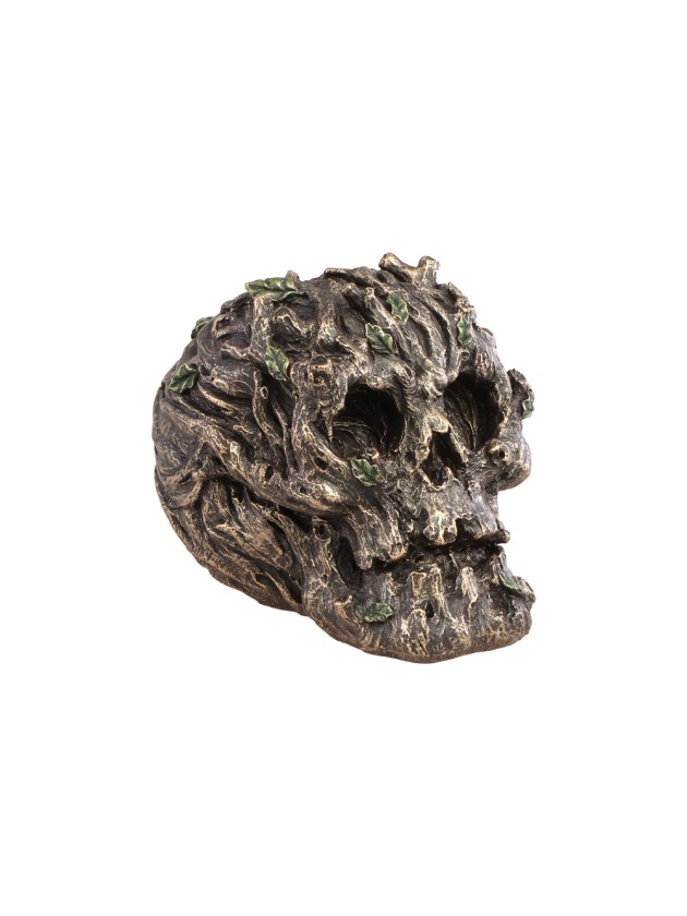 POLYRESIN FOREST SKULL 14CM X 10CM X 11.5CM