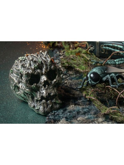 POLYRESIN FOREST SKULL 14CM X 10CM X 11.5CM