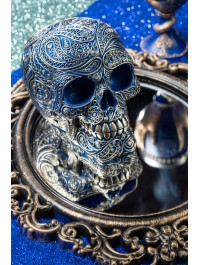 CRANE RESINE BLUE MAGIC BAROQUE 14CM X 10.5CM X 11.5CM