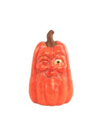 CITROUILLE VISAGE CLIN D\'OEIL PETITE 8.5CM X 9CM X 14.4CM