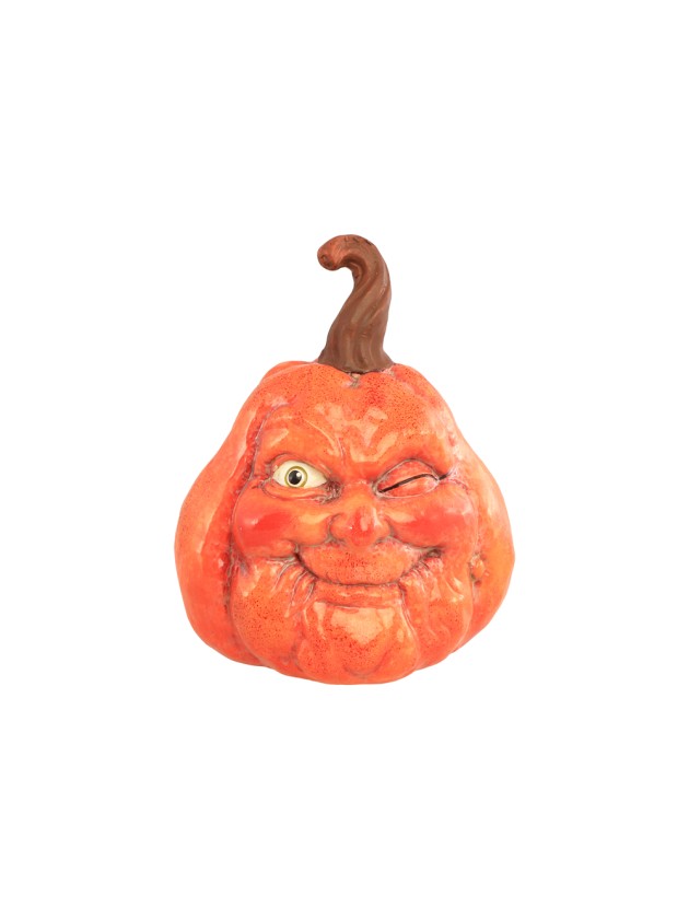 MEDIUM SIZE FACE PUMPKIN 13CM X 12.5CM X 16CM