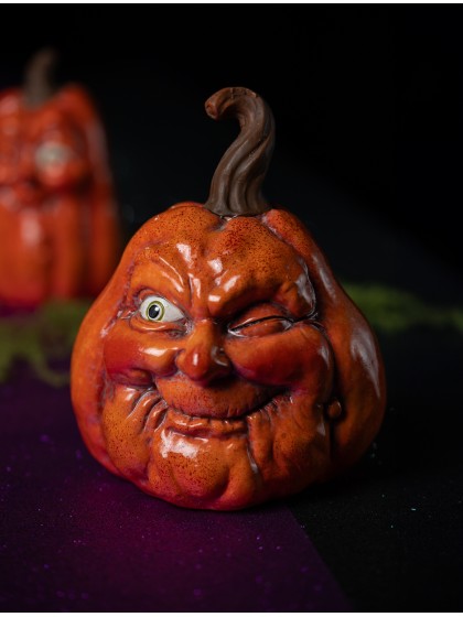 MEDIUM SIZE FACE PUMPKIN 13CM X 12.5CM X 16CM