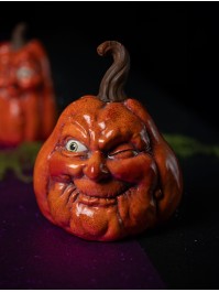 KÜRBIS GESICHT ZUZWINKERN MITTEL 13CM X 12.5CM X 16CM
