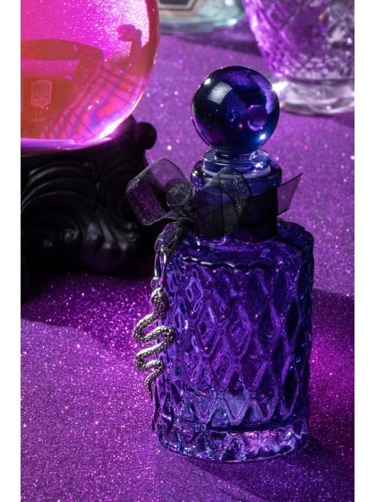 PURPLE TEXTURED GLASS BOTTLE DIA 5CM X 12.5CM