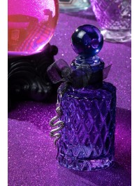 PURPLE TEXTURED GLASS BOTTLE DIA 5CM X 12.5CM