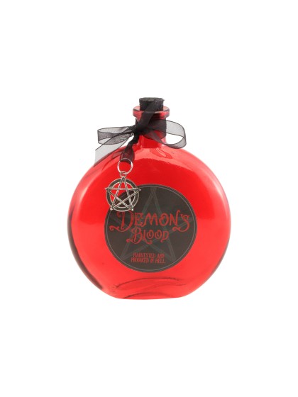 FLACON VERRE ROUGE RED DEVIL 12.5CM X 3.5CM X 15CM