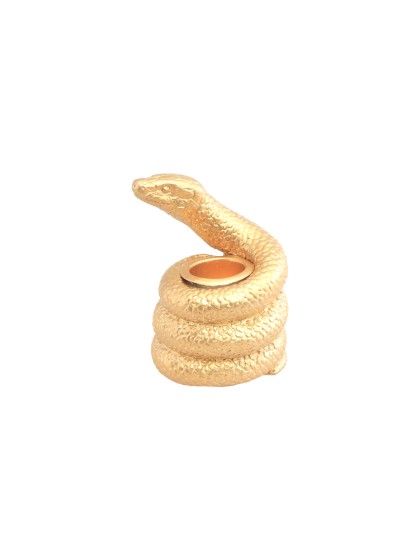 KERZENHALTER SCHLENGEL GOLD DIA 5.5CM X 7.5CM