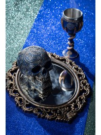BLACK AND BRONZE ANTIQUE MIRROR 29CM X 40CM X 1.5CM