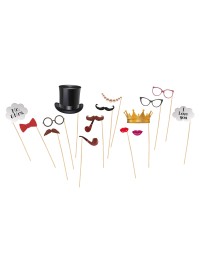 KIT PHOTO BOOTH VINTAGE 15PCS 
