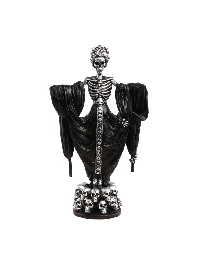 SKELETON QUEEN POLYRESIN STATUE 21CM X 10.5CM X 36,5CM