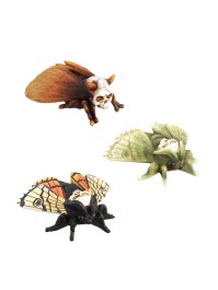 PAPILLONS TETE DE MORT - 3 ASSORTIS ENV. 14CM X 12CM X 5CM