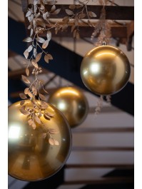 GUIRLANDE FEUILLES DE LAURIER DOREES AVEC BAIES 150CM X 20CM X 1CM