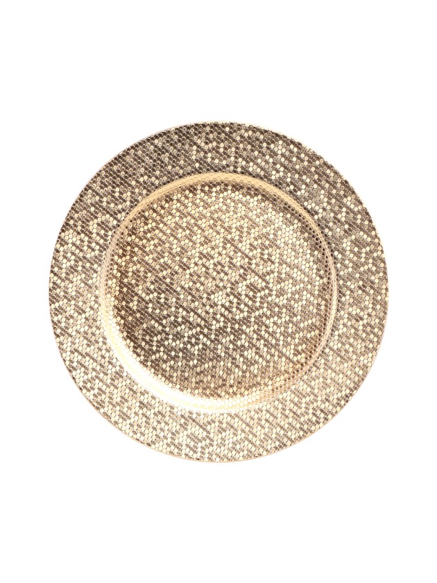 UNTERSETZER EFFEKT DISKOKUGEL GOLD DIA 33CM