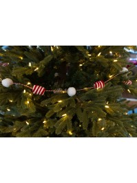 CANDY STRIPES POMPOMS GARLAND 180CM X 3.5CM X 3.5CM