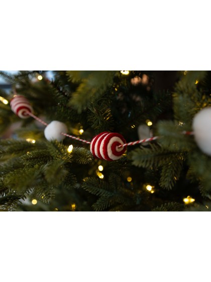 CANDY STRIPES POMPOMS GARLAND 180CM X 3.5CM X 3.5CM