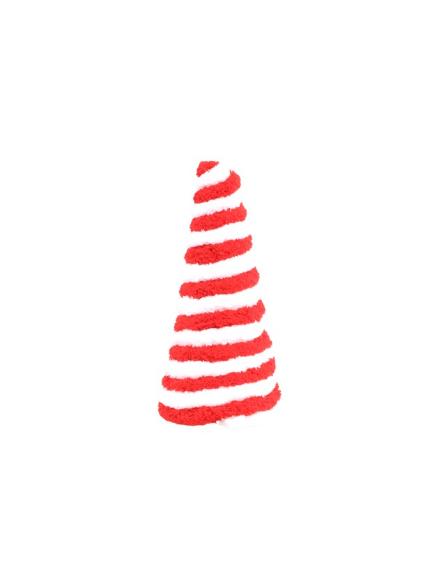 SAPIN CONE FOURRURE CANDY STRIPES DIA 14CM X 25CM