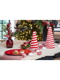 CANDY STRIPES FUR CONE SHAPED TREE DIA 14CM X 25CM