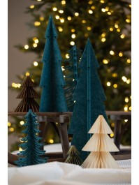 GREEN FELT 3D XMAS TREE 19CM X 19CM X 50CM