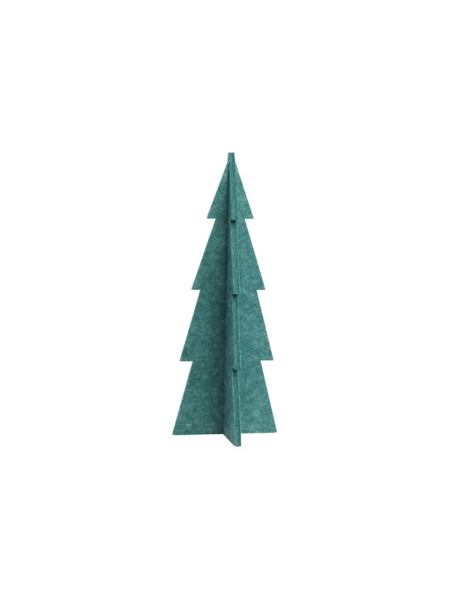 SAPIN 3D FEUTRINE VERT 15CM X 15CM X 40CM