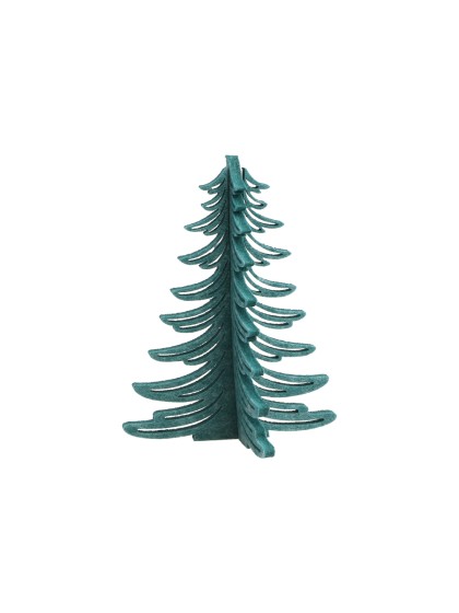 TANNE FILZ 3D DURCHBROCHEN GRÜN 18CM X 18CM 23CM