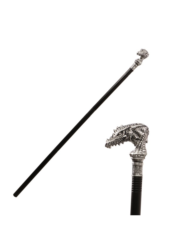 SILVER DRAGON WALKING CANE TO ASSEMBLE 106CM