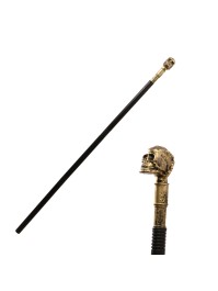 STOCK KUNSTSTOFF TOTENKOPF GOLD 107 CM – ZUM ZUSAMMENBAUEN