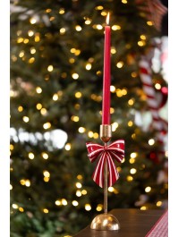 PORTE FACKELKERZE GOLD METALL CANDY STRIPES 11CM X 8CM X 28CM