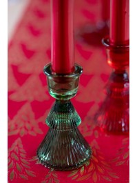 PORTE FACKELKERZE TANNE GLAS GRÜN DIA 6CM X 10CM