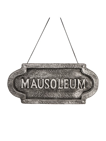 MAUSOLEUM POLYSTYRENE SIGN 44.5CM X 20CM X 3CM