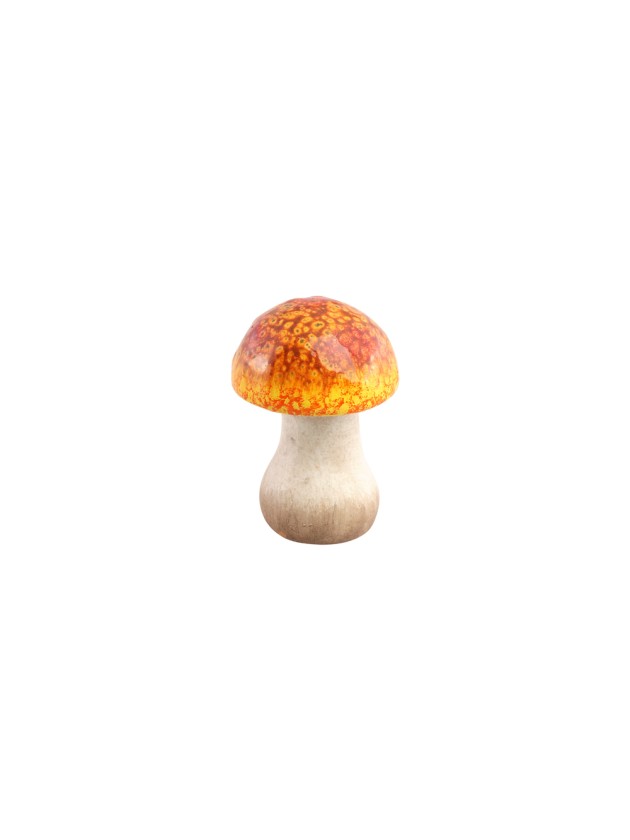 MINI ORANGE TERRACOTTA MUSHROOM DIA 6CM X 8.5CM