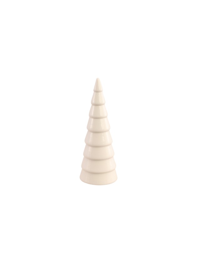 SAPIN CERAMIQUE CONE BLANC DIA 5.8CM X 15.8CM