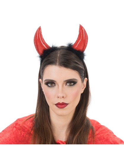 DEVIL HORNS HEADBAND ONE SIZE FITS MOST