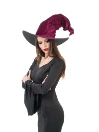 HEXENHUT SAMT BORDEAUX DIA 45CM X 35CM