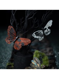 SKULL WINGS BUTTERFLY TO CLIP - 4 ASS 13CM X 1.5CM X 10CM