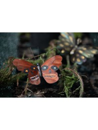 PAPILLON AILES TETE DE MORT A PINCER - 4 ASS 13CM X 1.5CM X 10CM