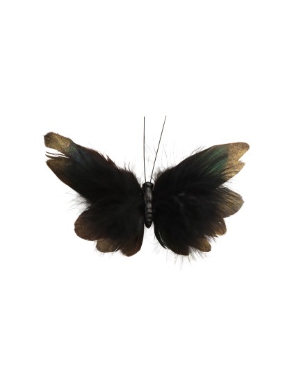 PAPILLON DE FORET PLUMES A PINCER 15CM X 1.5CM X 10CM
