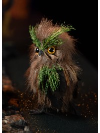 HIBOU DE FORET PETIT 9CM X 8CM X 15CM