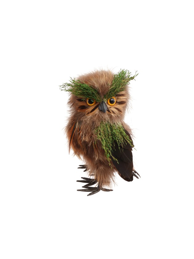 MEDIUM SIZE FOREST OWL 12CM X 10CM X 20CM