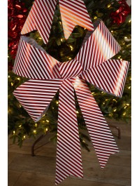 1 GIANT PVC BOW CANDY STRIPES 71CM X 86CM