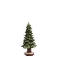 GREEN POLYRESIN XMAS TREE SMALL SIZE DIA 11CM X 23CM