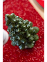 GREEN POLYRESIN XMAS TREE SMALL SIZE DIA 11CM X 23CM