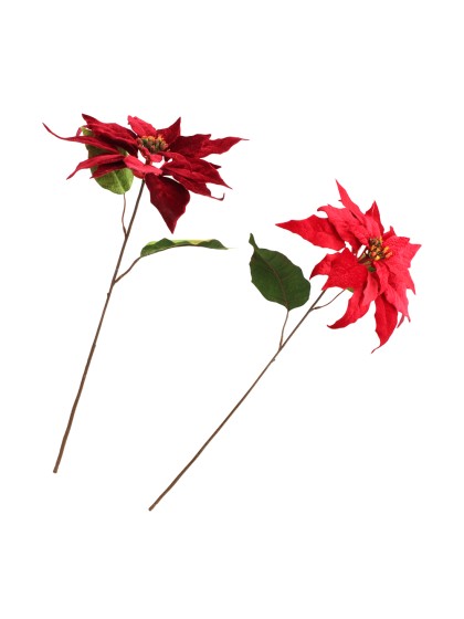 STIEL WEIHNACHTSSTERN SAMT ROUGE/BORDEAUX 2 SORT. DIA 24CM X 53CM