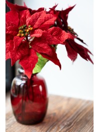 STIEL WEIHNACHTSSTERN SAMT ROUGE/BORDEAUX 2 SORT. DIA 24CM X 53CM