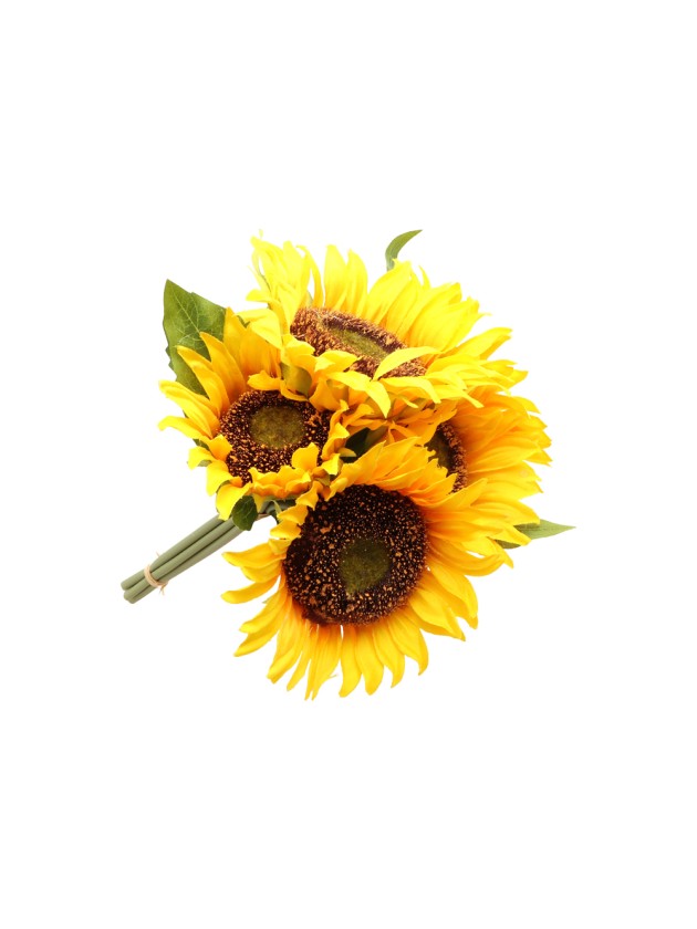 BLUMENSTRAUSS 5 SONNENBLUMEN GELB DIA 21CM X 25CM