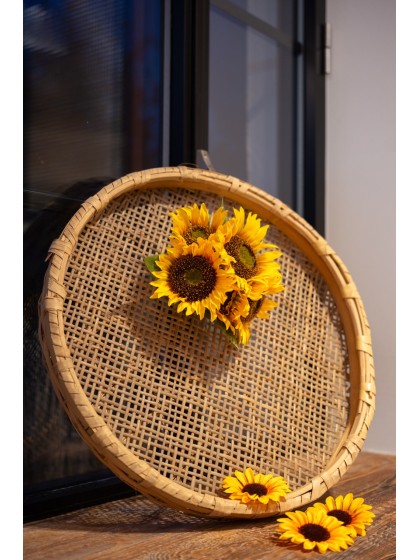 BUNCH 5 YELLOW SUNFLOWERS DIA 21CM X 25CM 